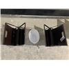 Image 2 : 2 x Leather-Style Collapsible Magazine Racks w/ Plastic Trash Bin