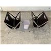 Image 1 : 2 x Leather-Style Collapsible Magazine Racks w/ Plastic Trash Bin