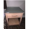 Image 1 : Glass Top Wooden Nightstand