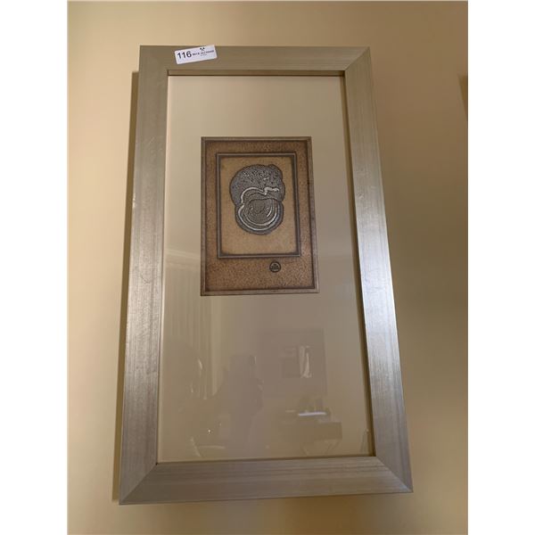 Framed Fossil-Type Artwork by Carolyn Kinder