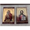 Image 2 : Hand Painted Orthodox Christian Icon, 2 x Miniature Icons, &  2 x Wooden Orthodox Crucifixes