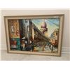 Image 1 : Original Oil Painting -  Urban Landscape - B. Schultz, 1965