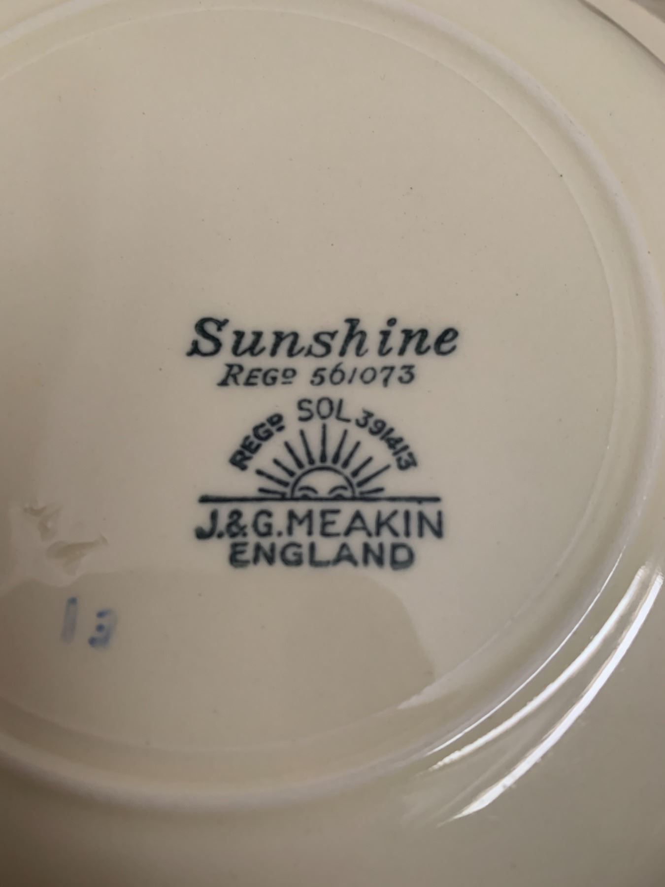 Vintage Floral Pattern China - J& G Meakin England -