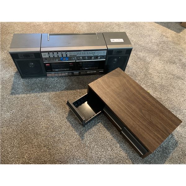 Panasonic RX-CW50 Boombox - Dual Cassette, AM/FM Radio - Portable Stereo Component System