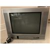 Image 3 : Toshiba Color TV 14" Screen Model #14AF44 w/ Small Wooden Stool