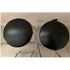 Image 5 : 4 x Black Leather Cushion/Metal Frame Barstools And Wooden Wine Rack