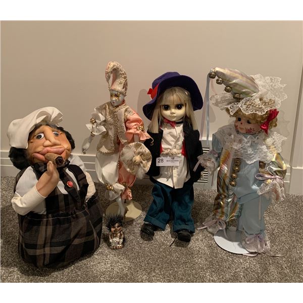 Assortment of 4 x Vintage Dolls