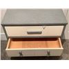 Image 4 : 3-Drawer Dresser - Wooden, Grey/White Paint Finish