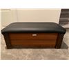 Image 1 : Solid Wooden Bench w/ Leather Cushion