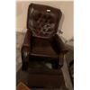 Image 5 : Brown Leather Reclining Armchair