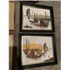 Image 3 : Assorted Artwork - 3 x Original Paintings & 2 x Prints - Framed