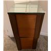Image 1 : 2 x Mirror Top Wooden Bedside Tables