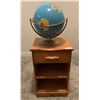 Image 1 : 3-Compartment Wooden Bedside Table w/ Globe