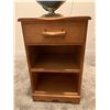 Image 2 : 3-Compartment Wooden Bedside Table w/ Globe