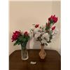 Image 1 : 2 x Artificial Flowers In Vases