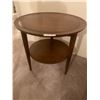 Image 2 : Beautiful Round Wooden Coffee Table w/ Bottom Shelf