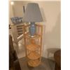 Image 1 : 4-Shelf Corner Unit (Foldable Shelves) & Blue Glass Lamp