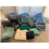 Image 1 : Giant Lot Of Blankets, Throw Pillows, Tablecloths, and More!
