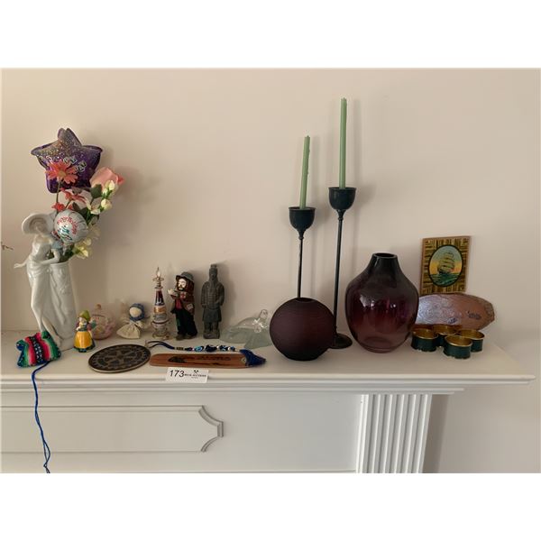 Assorted Home Decor - Including Vases, Miniature Statues, Candleholders, & More!