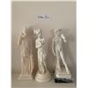 Image 1 : 3 x Miniature Renaissance-Style Sculptures of Athena, Venus, and Michelangelo's David