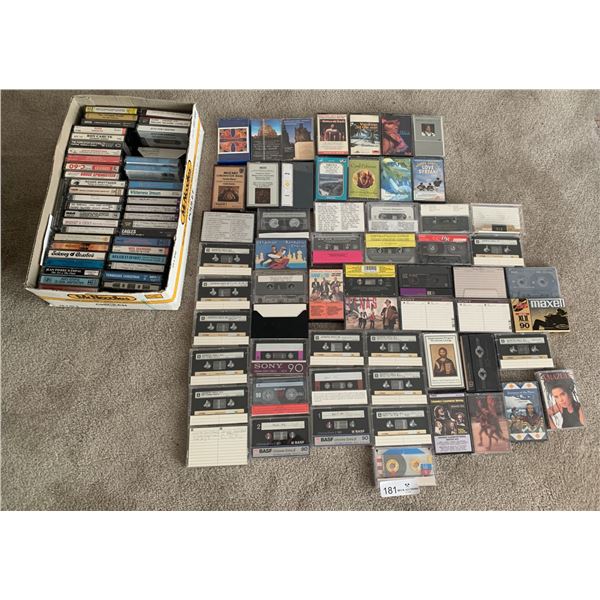 Large Assortment of Audio Cassette Tapes