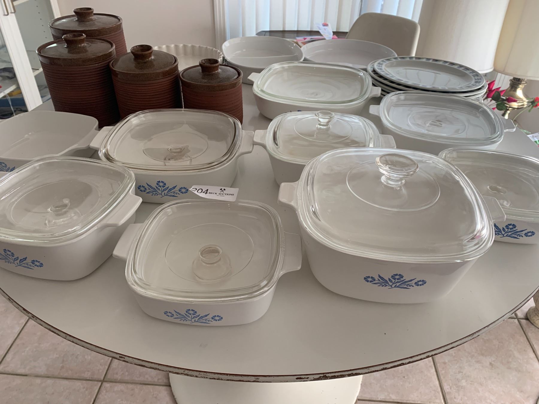 Assorted Kitchenware - 9 x CorningWare Casserole Dishes, Ceramic Pantry ...