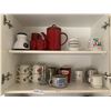 Image 1 : Red Ceramic Teapot Set & Assorted Mugs