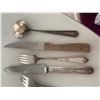 Image 4 : Assorted Stainless Steel & Electroplate Cutlery Set w/ Felt Lined Case