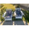 Image 1 : 2 x Adirondack-Style Wooden Lawn Chairs