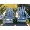 Image 2 : 2 x Adirondack-Style Wooden Lawn Chairs