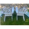 Image 3 : 2 x Adirondack-Style Wooden Lawn Chairs