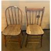 Image 1 : 2 x Vintage Wooden Chairs