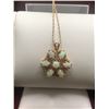Image 2 : Lady's Necklace with Opal Flower Pendant