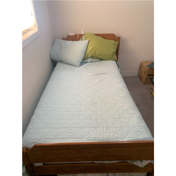 Twin Bed w/ Mattress, Headboard, and Footboard