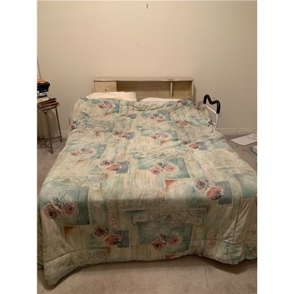 Double Bed w/ Headboard, Box Spring, and Beautyrest Hybrid Mattress