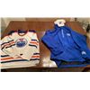 Image 1 : Edmonton Oilers Jersey, Windbreaker (Large), and Snapback