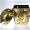 Image 5 : Burmese Black Gilded Laquerware Owl Canister (CLB-048)