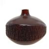 Image 1 : Handcarved Mango Wood Vase  (DEC-229)