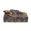 Image 1 : Antique Reclining Gilded Buddha on Box Base (ANT-524)