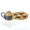 Image 3 : Fine Woven Bamboo Over Ceramic Tea Set (DEC-026)