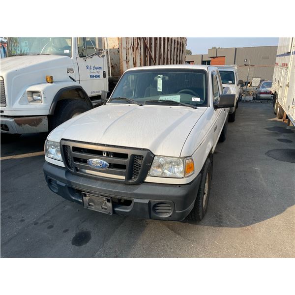 2008 FORD RANGER, 2DR PU, WHITE, VIN# 1FTZR45E78PB05646