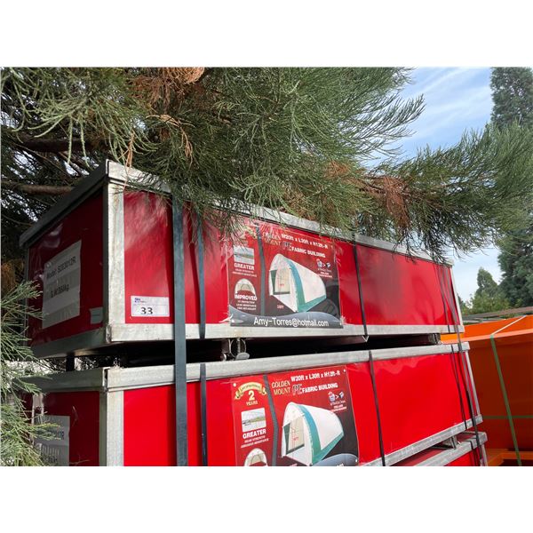 GOLDEN MOUNT PE FABRIC BUILDING H12' X L30' X W20' UV PROTECTION, LEAK RESISTANT, FIRE RETARDANT AND