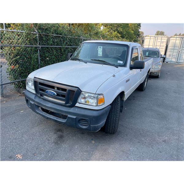 2009 FORD RANGER, 2 DR PU, WHITE, VIN# 1FTZR45E49PA48341