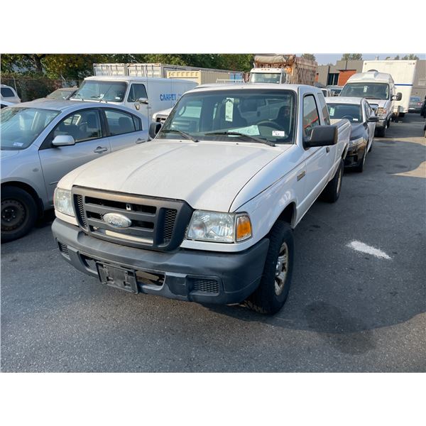 2007 FORD RANGER, 2 DR PU, GAS, WHITE, VIN# 1FTZR45E67PA35765