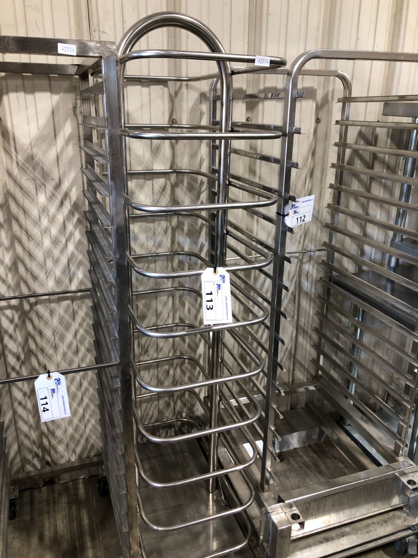 10 TIER STAINLESS STEEL MOBILE COMMERCIAL FOOD DRYING / CURING RACK