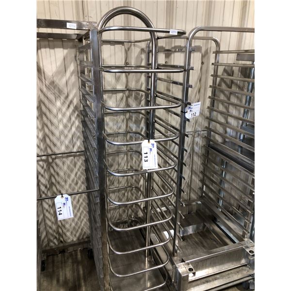 10 TIER STAINLESS STEEL MOBILE COMMERCIAL FOOD DRYING / CURING RACK
