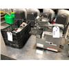 Image 2 : GREY DF-48 COMMERCIAL ELECTRIC TABLETOP CROCHET FILLING MACHINE WITH CRATE OF 2 VARIOUS
