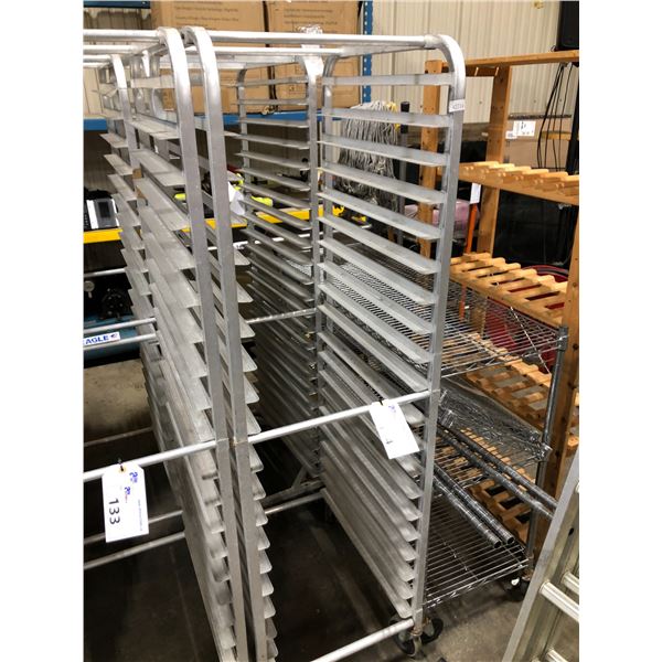 20 TRAY ALUMINUM MOBILE COMMERCIAL BAKERS RACK