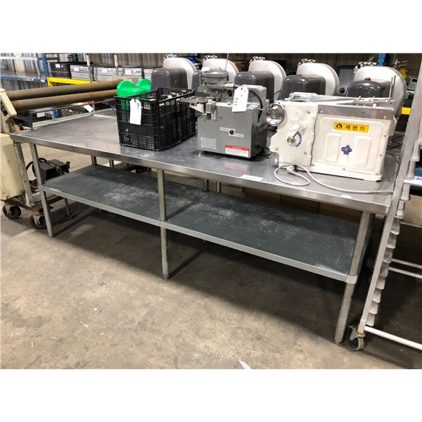 EFI 96"W X 30"D X 35"H COMMERCIAL STAINLESS STEEL PREPARATION TABLE