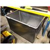 Image 1 : STAINLESS STEEL 42"W X 26"D X 34"H COMMERCIAL MOBILE TRANSPORT BIN WITH DRAIN VALVE